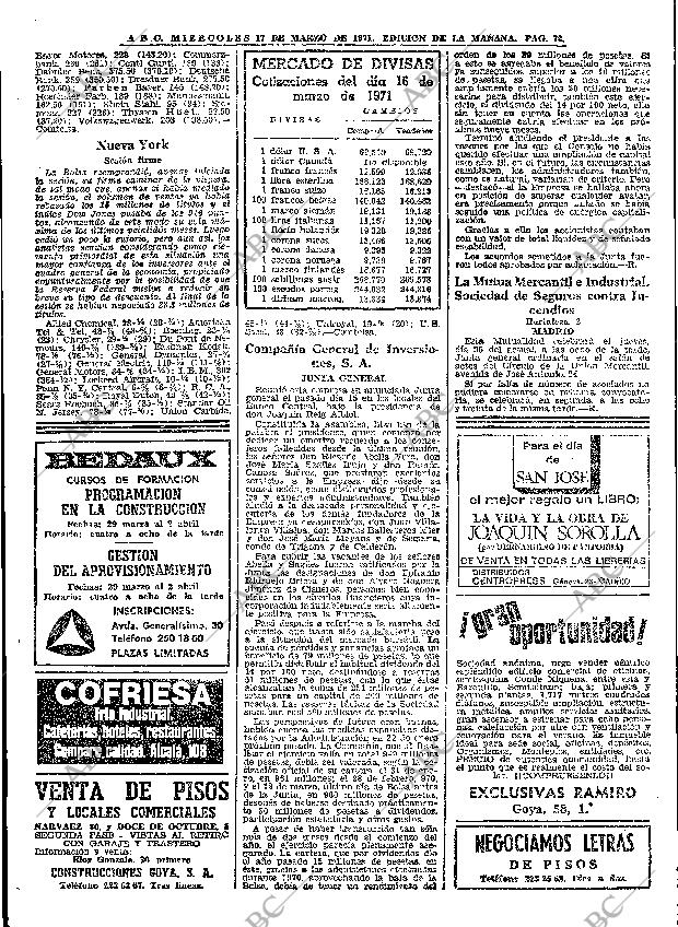 ABC MADRID 17-03-1971 página 70