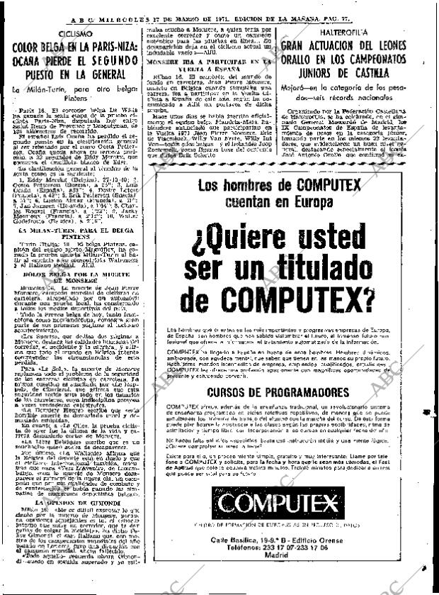 ABC MADRID 17-03-1971 página 77