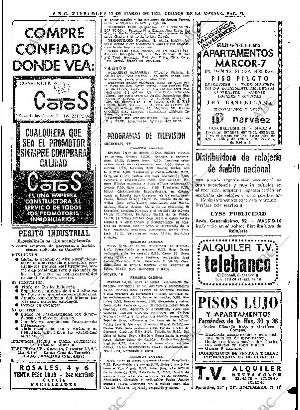 ABC MADRID 17-03-1971 página 91