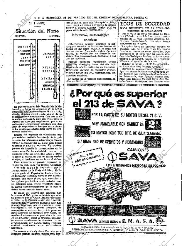 ABC SEVILLA 24-03-1971 página 43