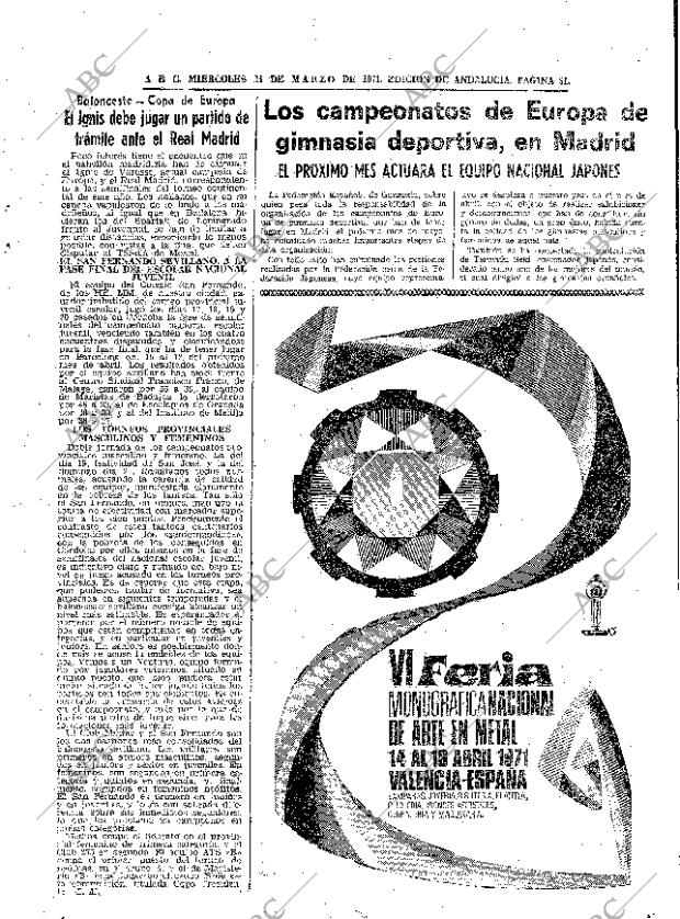 ABC SEVILLA 24-03-1971 página 51