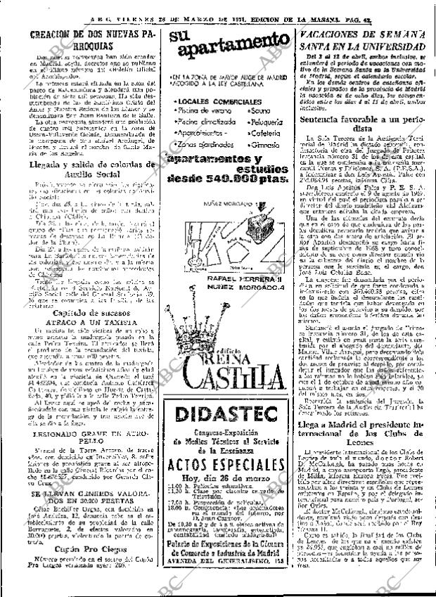 ABC MADRID 26-03-1971 página 43