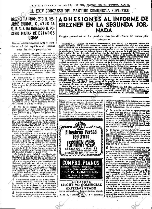 ABC MADRID 01-04-1971 página 19