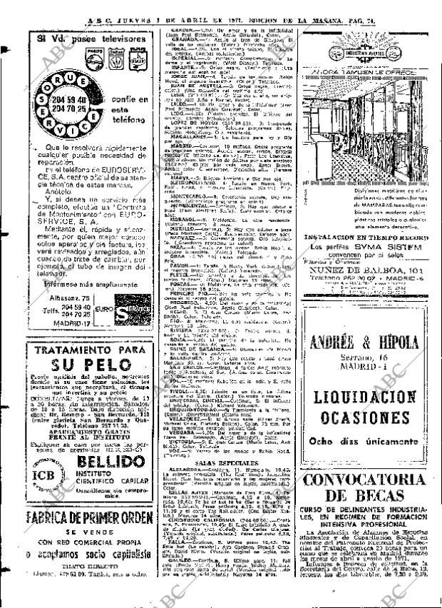 ABC MADRID 01-04-1971 página 74