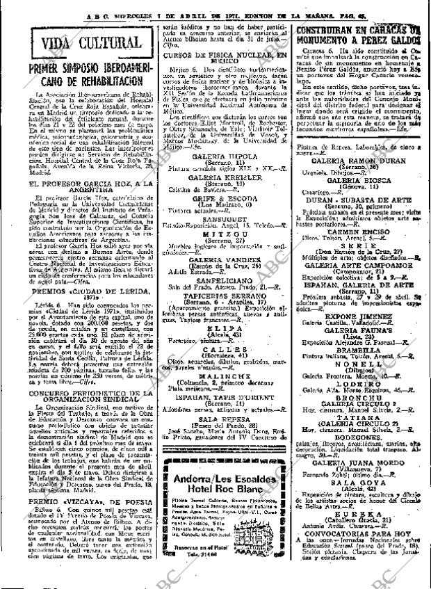 ABC MADRID 07-04-1971 página 45