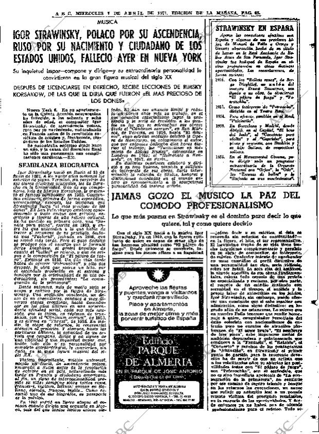 ABC MADRID 07-04-1971 página 65