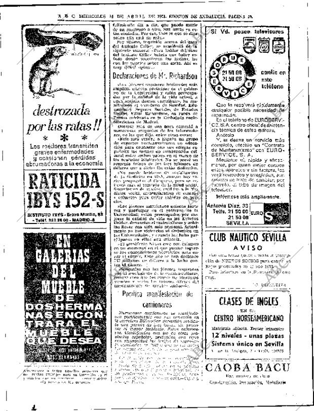 ABC SEVILLA 14-04-1971 página 40
