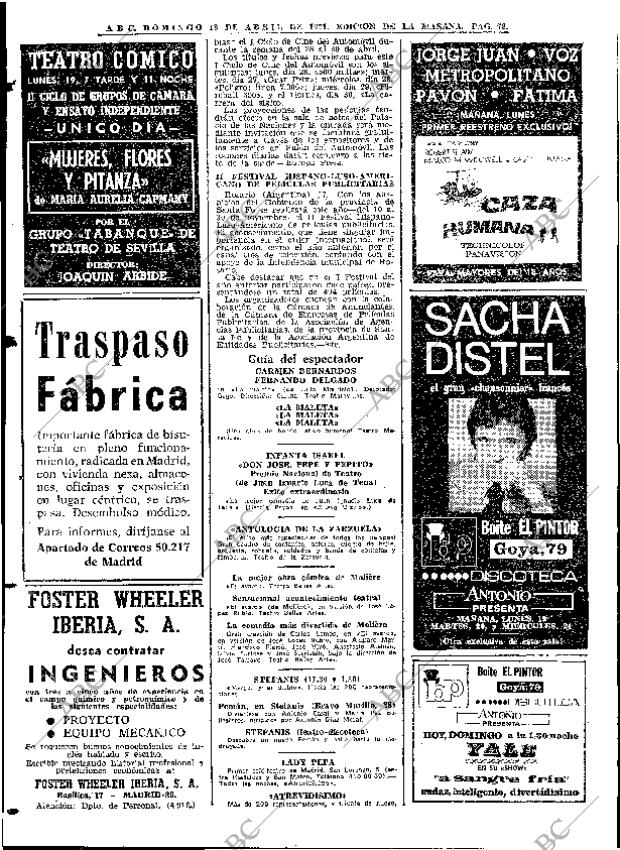 ABC MADRID 18-04-1971 página 78