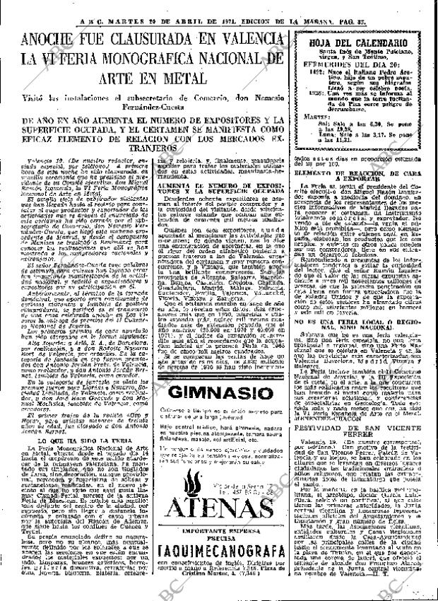 ABC MADRID 20-04-1971 página 33