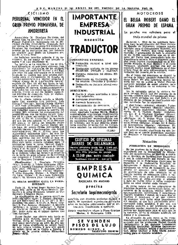 ABC MADRID 20-04-1971 página 69