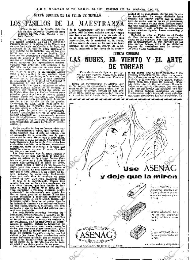 ABC MADRID 20-04-1971 página 71