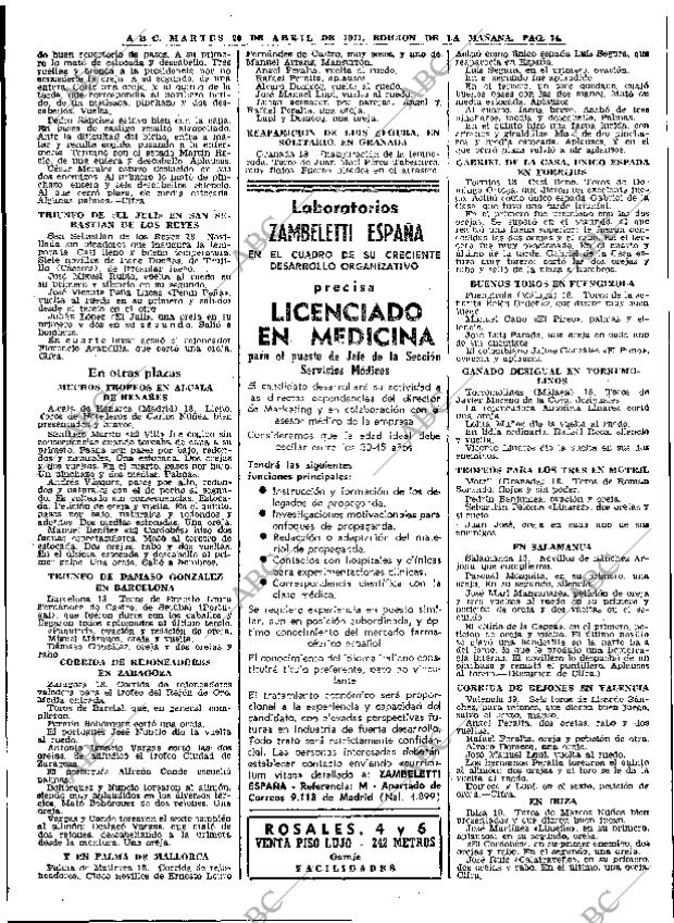 ABC MADRID 20-04-1971 página 74