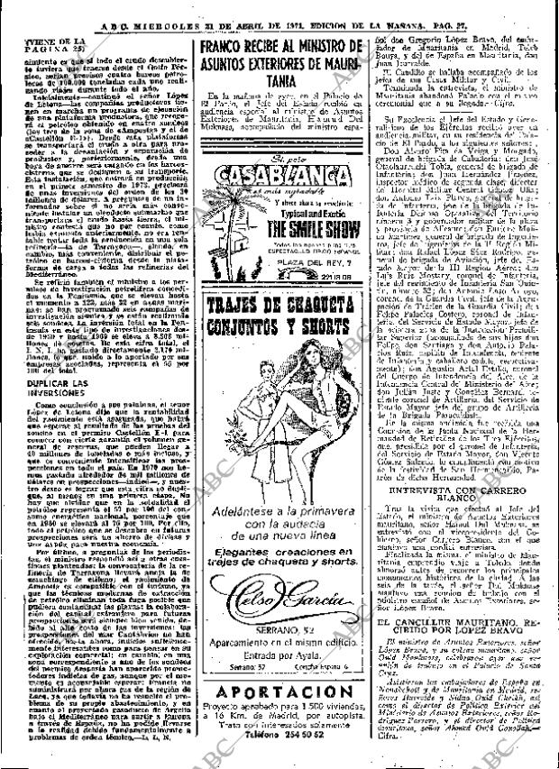 ABC MADRID 21-04-1971 página 27