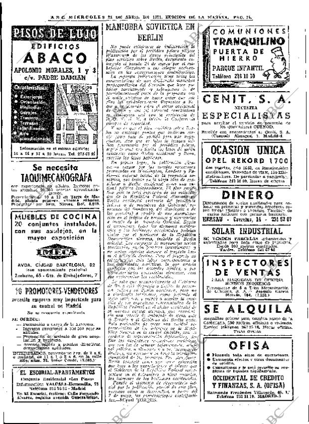ABC MADRID 21-04-1971 página 34