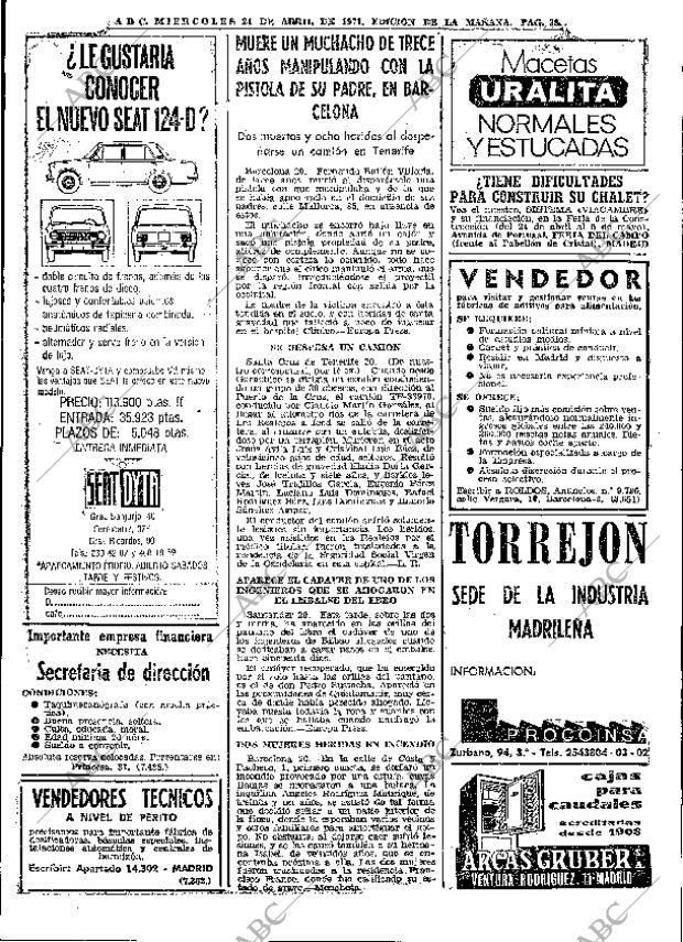 ABC MADRID 21-04-1971 página 38