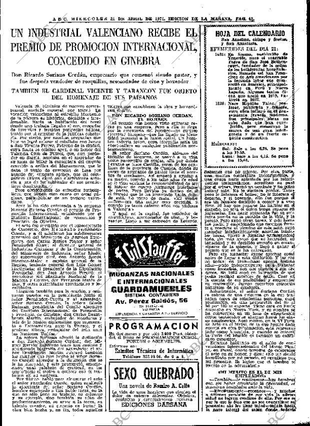 ABC MADRID 21-04-1971 página 43