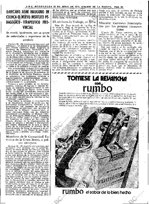 ABC MADRID 21-04-1971 página 45