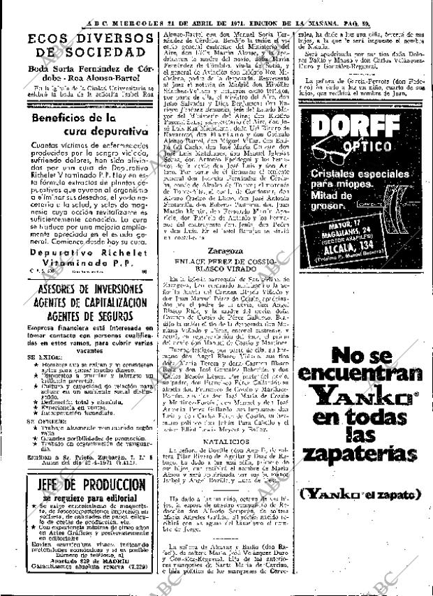 ABC MADRID 21-04-1971 página 59