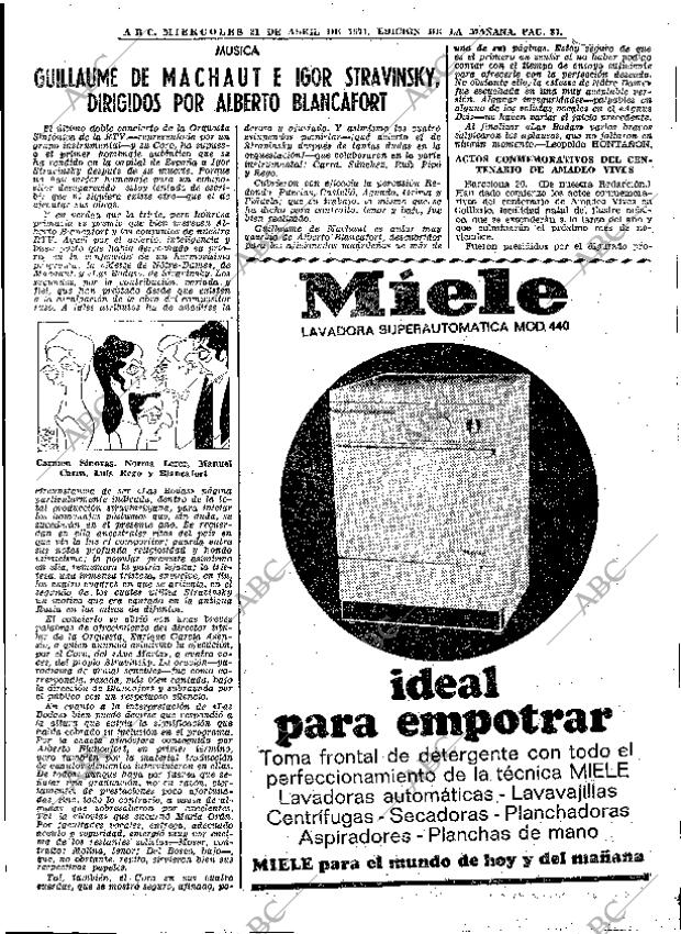 ABC MADRID 21-04-1971 página 87