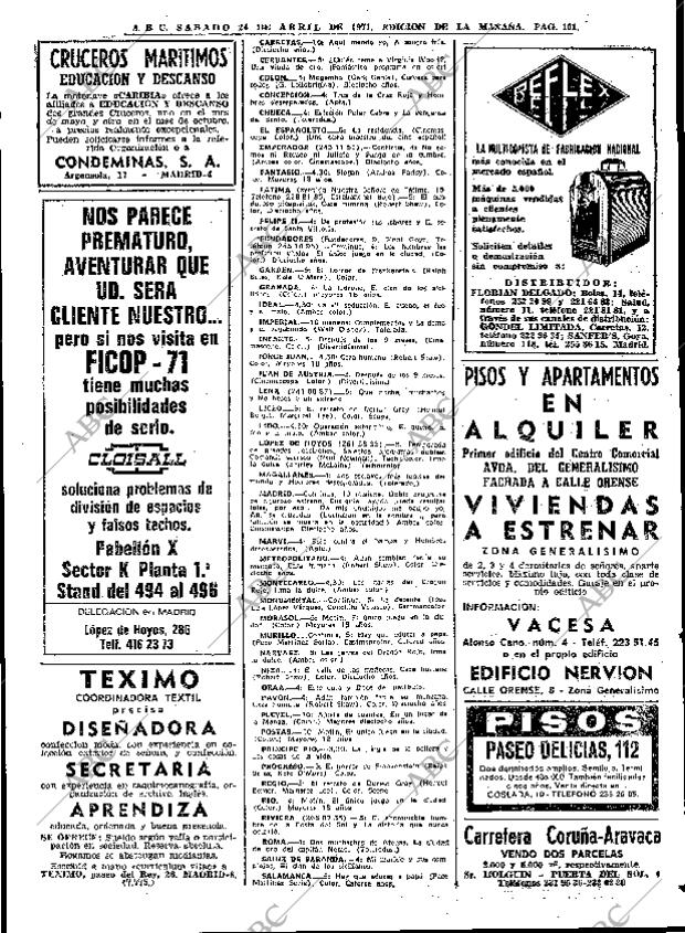 ABC MADRID 24-04-1971 página 101