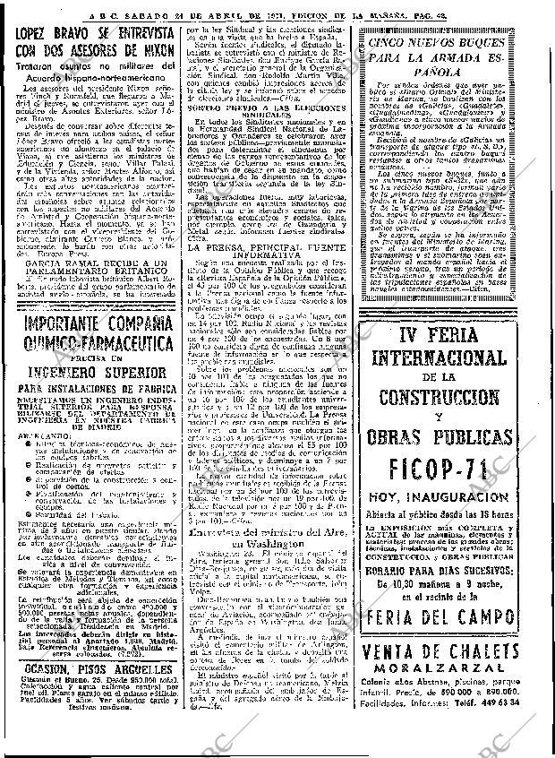 ABC MADRID 24-04-1971 página 42
