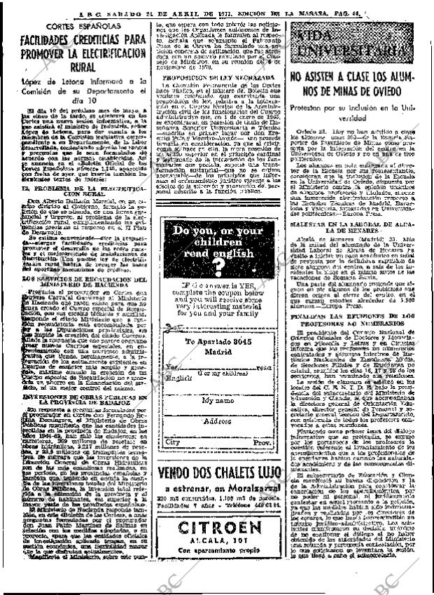 ABC MADRID 24-04-1971 página 44