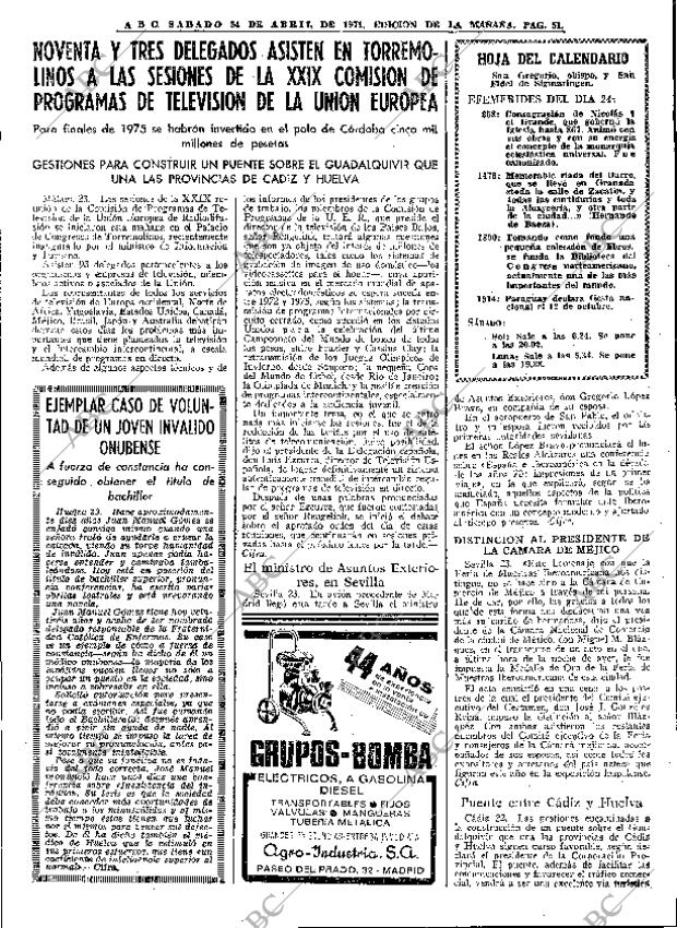 ABC MADRID 24-04-1971 página 51