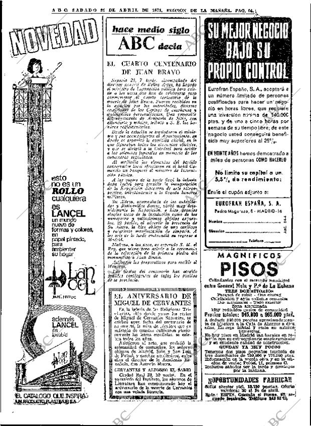 ABC MADRID 24-04-1971 página 66