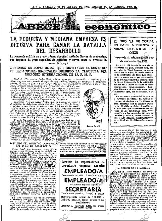 ABC MADRID 24-04-1971 página 73