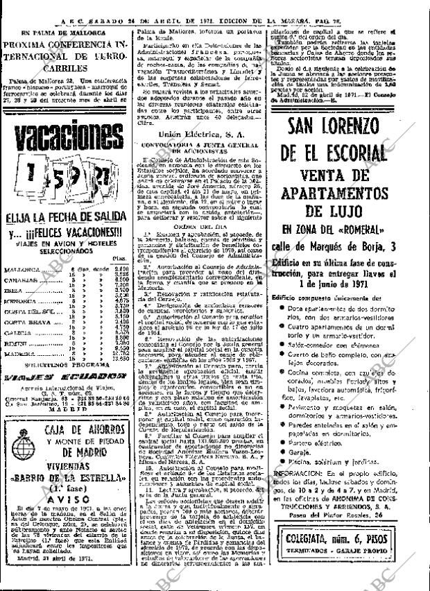ABC MADRID 24-04-1971 página 76