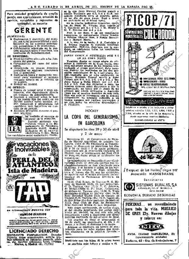 ABC MADRID 24-04-1971 página 88