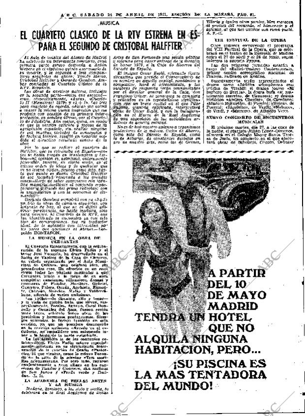 ABC MADRID 24-04-1971 página 91