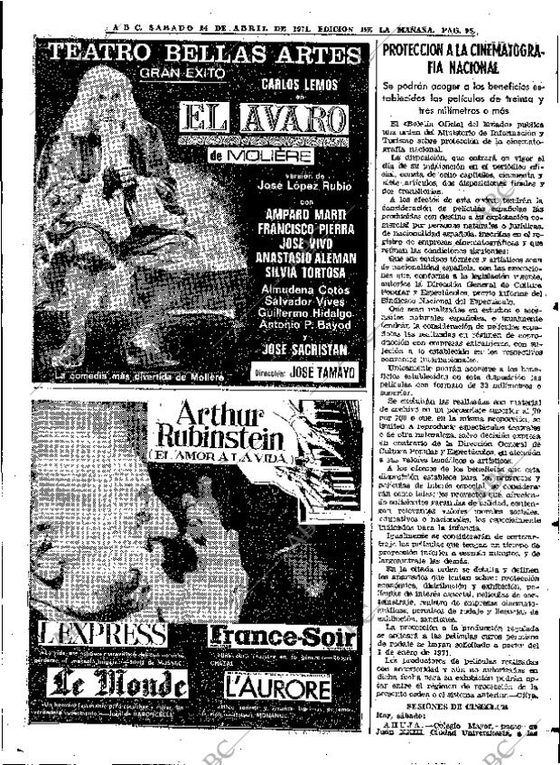 ABC MADRID 24-04-1971 página 95