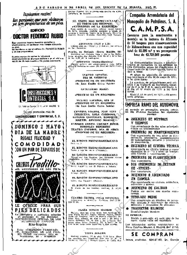 ABC MADRID 24-04-1971 página 97