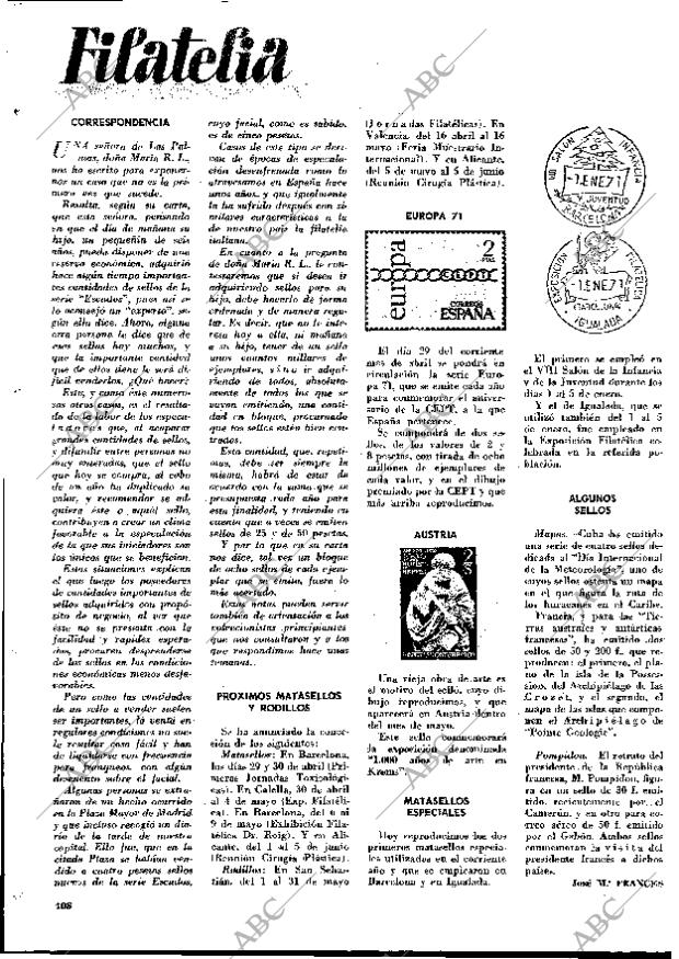 BLANCO Y NEGRO MADRID 24-04-1971 página 108