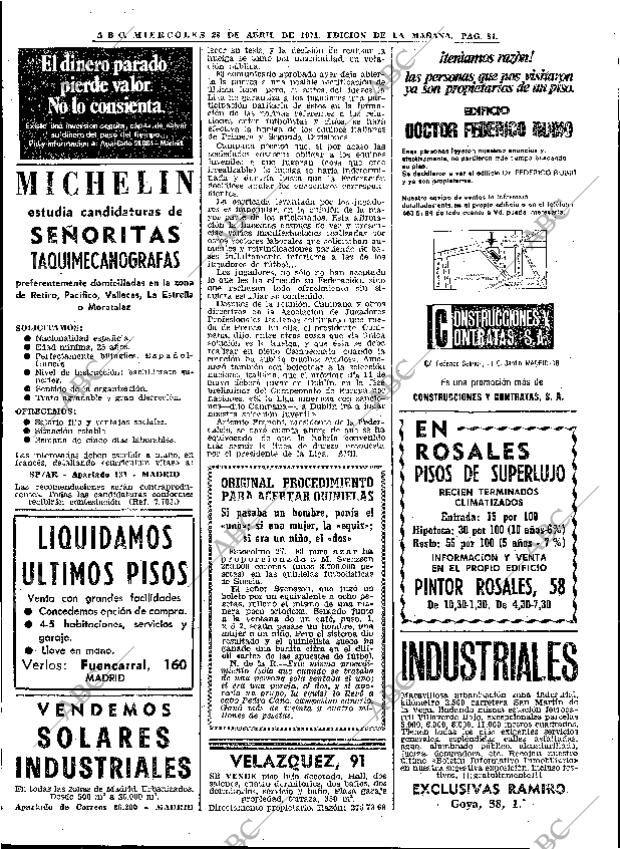 ABC MADRID 28-04-1971 página 84