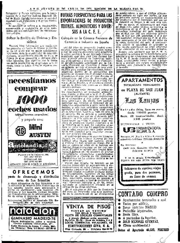 ABC MADRID 29-04-1971 página 70