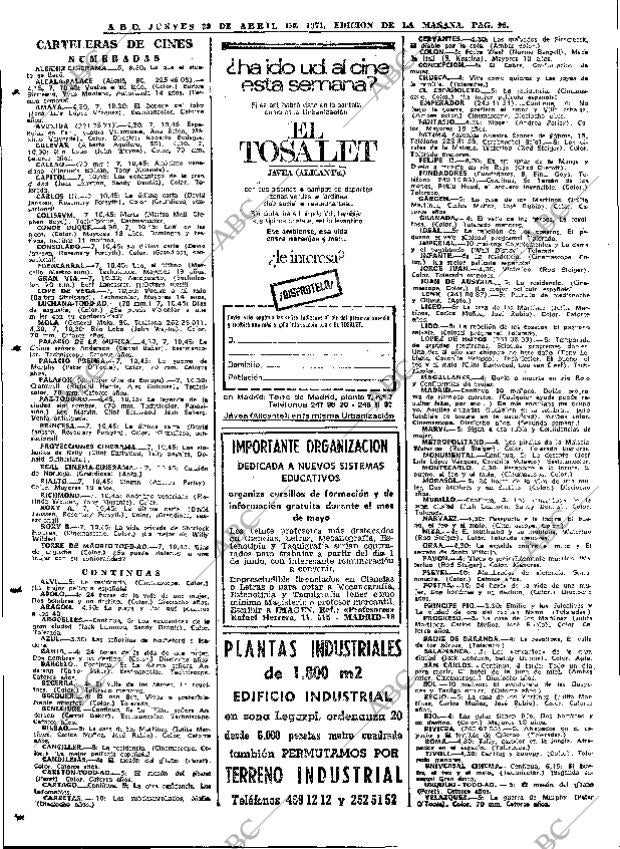 ABC MADRID 29-04-1971 página 96