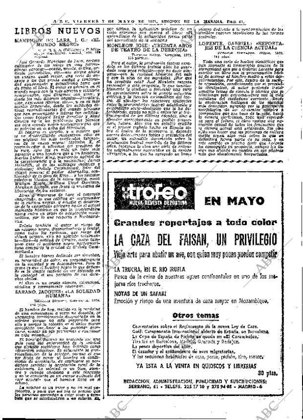 ABC MADRID 07-05-1971 página 61