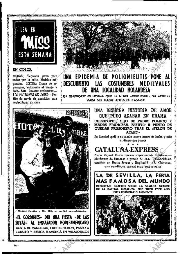 BLANCO Y NEGRO MADRID 08-05-1971 página 74