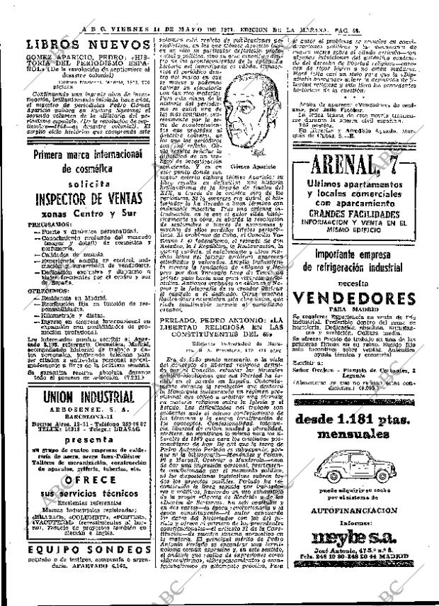 ABC MADRID 14-05-1971 página 56