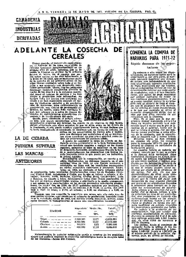 ABC MADRID 14-05-1971 página 61