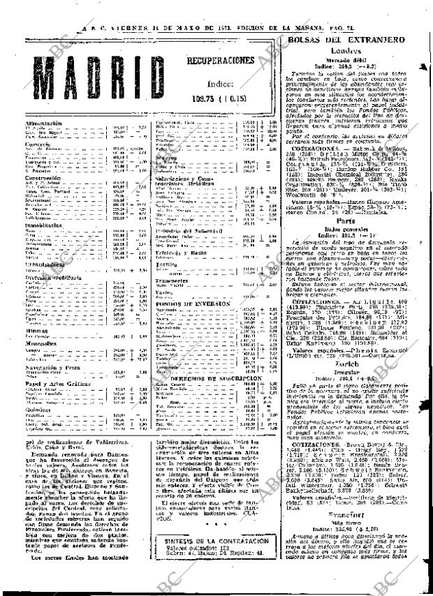 ABC MADRID 14-05-1971 página 71