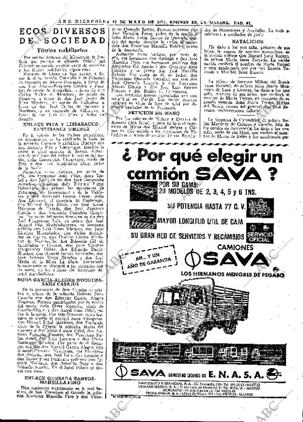 ABC MADRID 19-05-1971 página 61