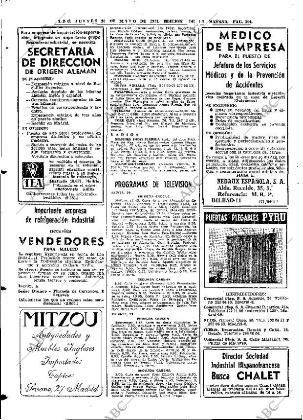 ABC MADRID 20-05-1971 página 104