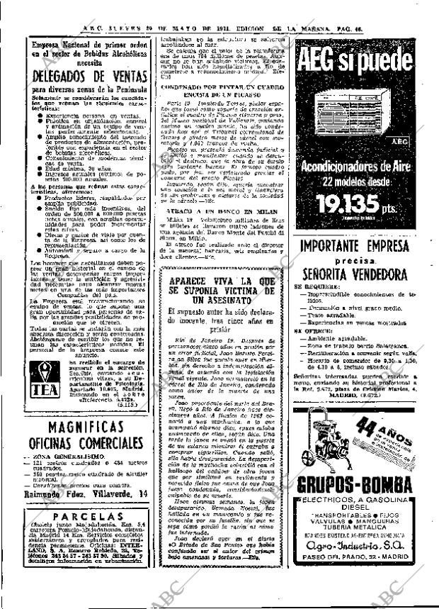 ABC MADRID 20-05-1971 página 46