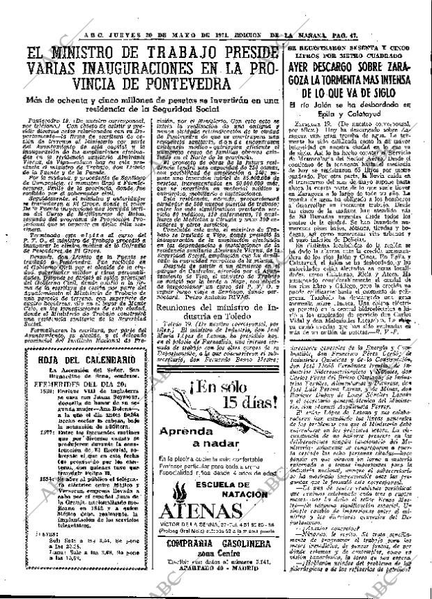 ABC MADRID 20-05-1971 página 47