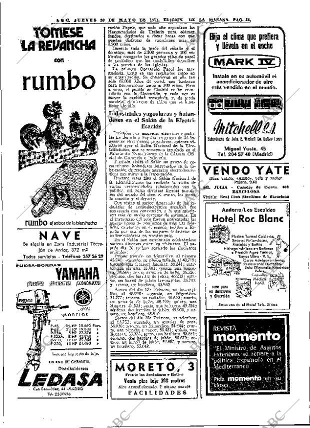 ABC MADRID 20-05-1971 página 54