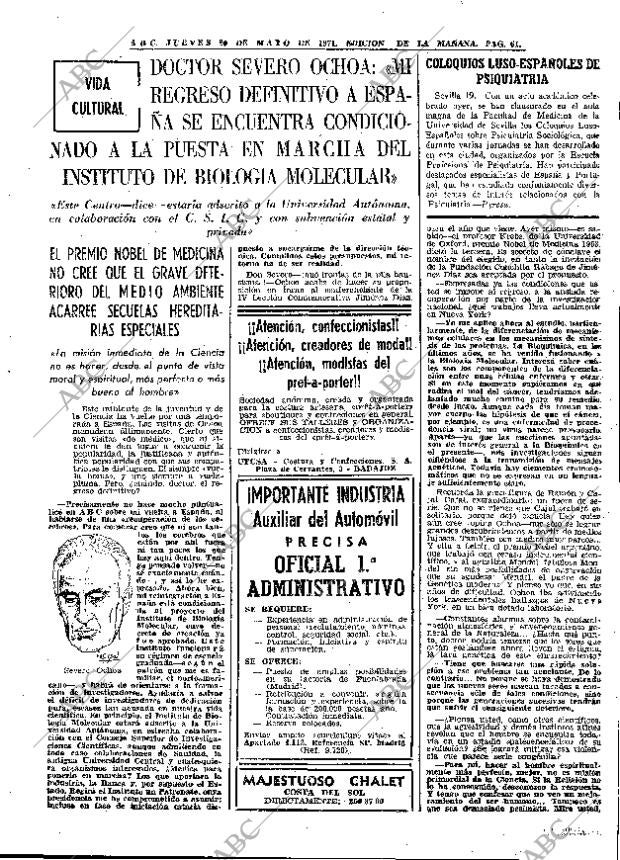 ABC MADRID 20-05-1971 página 61