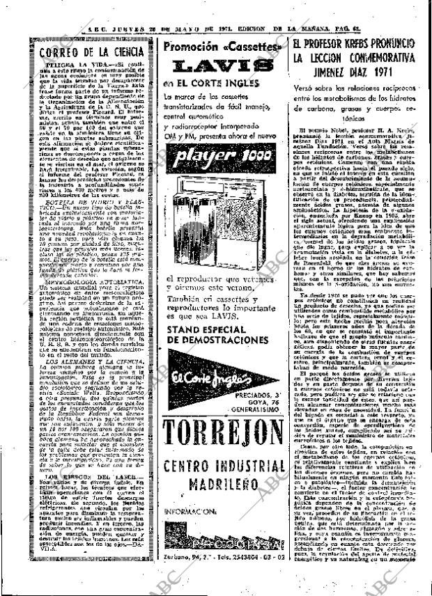 ABC MADRID 20-05-1971 página 63